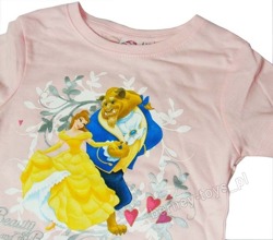 Koszulka T-shirt Piękna i Bestia Disney Różowa