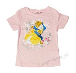 Koszulka T-shirt Piękna i Bestia Disney Różowa