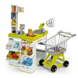 Supermarket Dla Dzieci Zielony Smoby + Kasa + Wózek