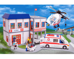 Szpital Simba Superplay + Karetka + Helikopter