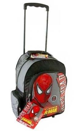 Plecak na Kółkach Dla Dzieci Walizka Spiderman 43cm z Dźwiękiem