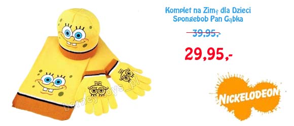 Komplet na zimę dla dzieci - Spongebob