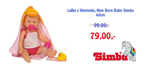 Lalka z wanienką New Bor Baby Simba