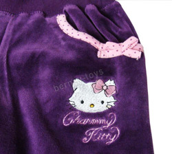 Spodnie Dresowe Dla Dziewczynki Hello Kitty Welur