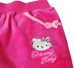 Welurowe Spodnie Dresowe Dla Dziewczynki Hello Kitty