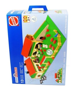 Zabawkowa Drewniana Farma Dla Dzieci Heros 13 Elementów